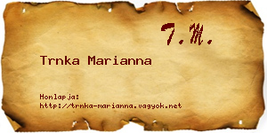Trnka Marianna névjegykártya